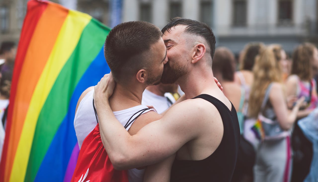 scottish gay couple at pride