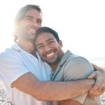 Portrait of a happy gay couple outdoors