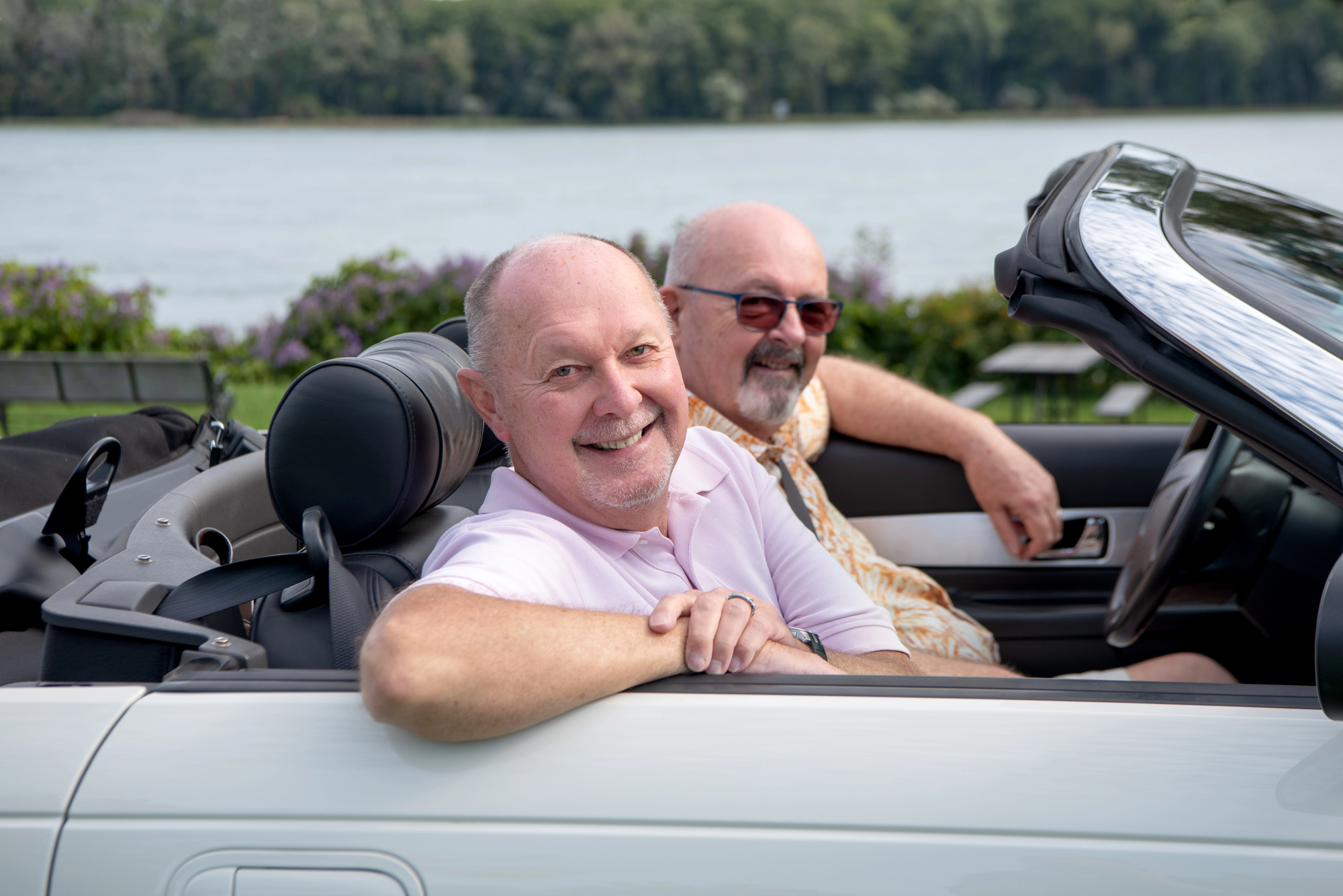 Gay couple in car